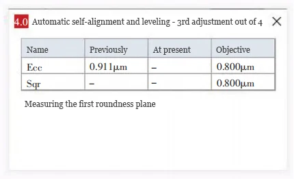 Figure 1 Instrument automatic leveling and centering interface