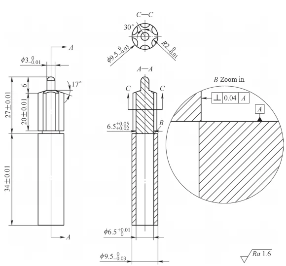 Figure 1 Non standard part dimensions