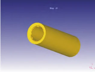 Figure 8 Cylindrical state of the contact part after pressing