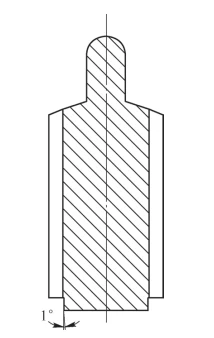 Figure 9 Schematic diagram of the optimized parts of the ratchet end
