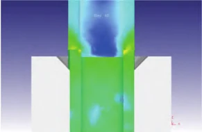 Stress distribution after optimized press fitting (Figure 11)