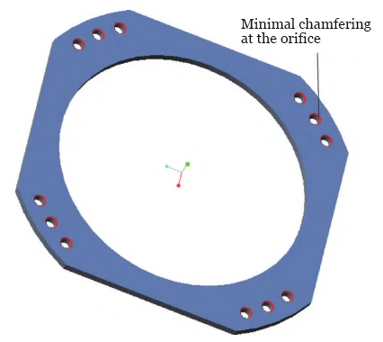 Figure 2 Schematic of Micro Chamfer at Hole Opening