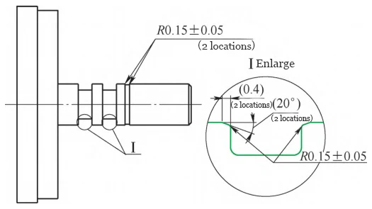 Figure 3 Geometric Treatment of the Sealing Groove Tip Edge After Process Improvement Figure 3 Geometric Treatment of the Sealing Groove Tip Edge After Process Improvement