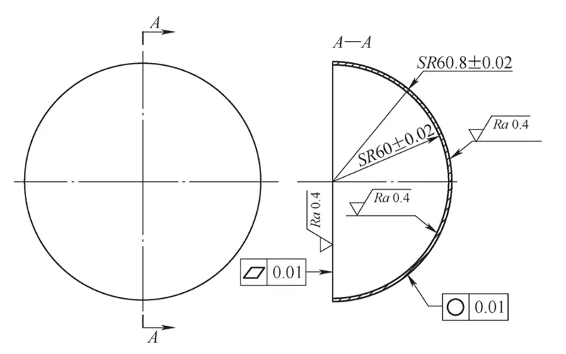 Figure 1. Ultrathin titanium hemispherical structure