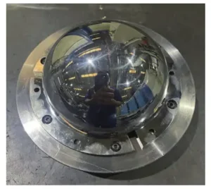Figure 10. Reverse side of a titanium hemispherical semi machined surface