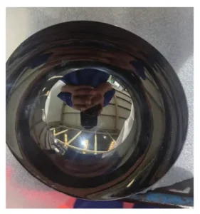 Figure 11 Front view of the titanium hemisphere product