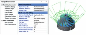Figure 2 Roughing toolpath for the impeller flow channel Figure 2 Roughing toolpath for the impeller flow channel